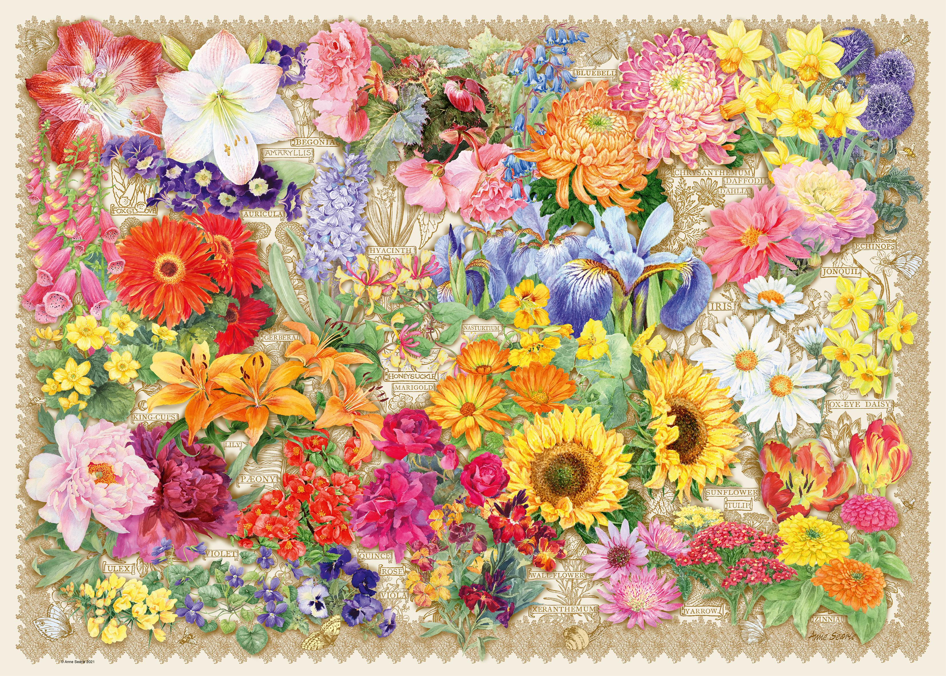 Ravensburger "2D" Dėlionė 1000 vnt. - Žydinčios gėlės