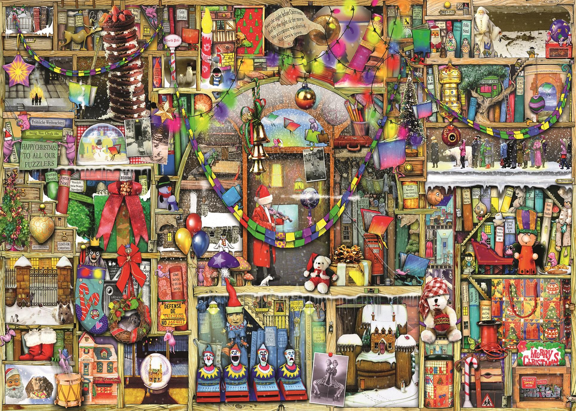 Ravensburger Dėlionė 1000 vnt. - Kalėdinė lentyna