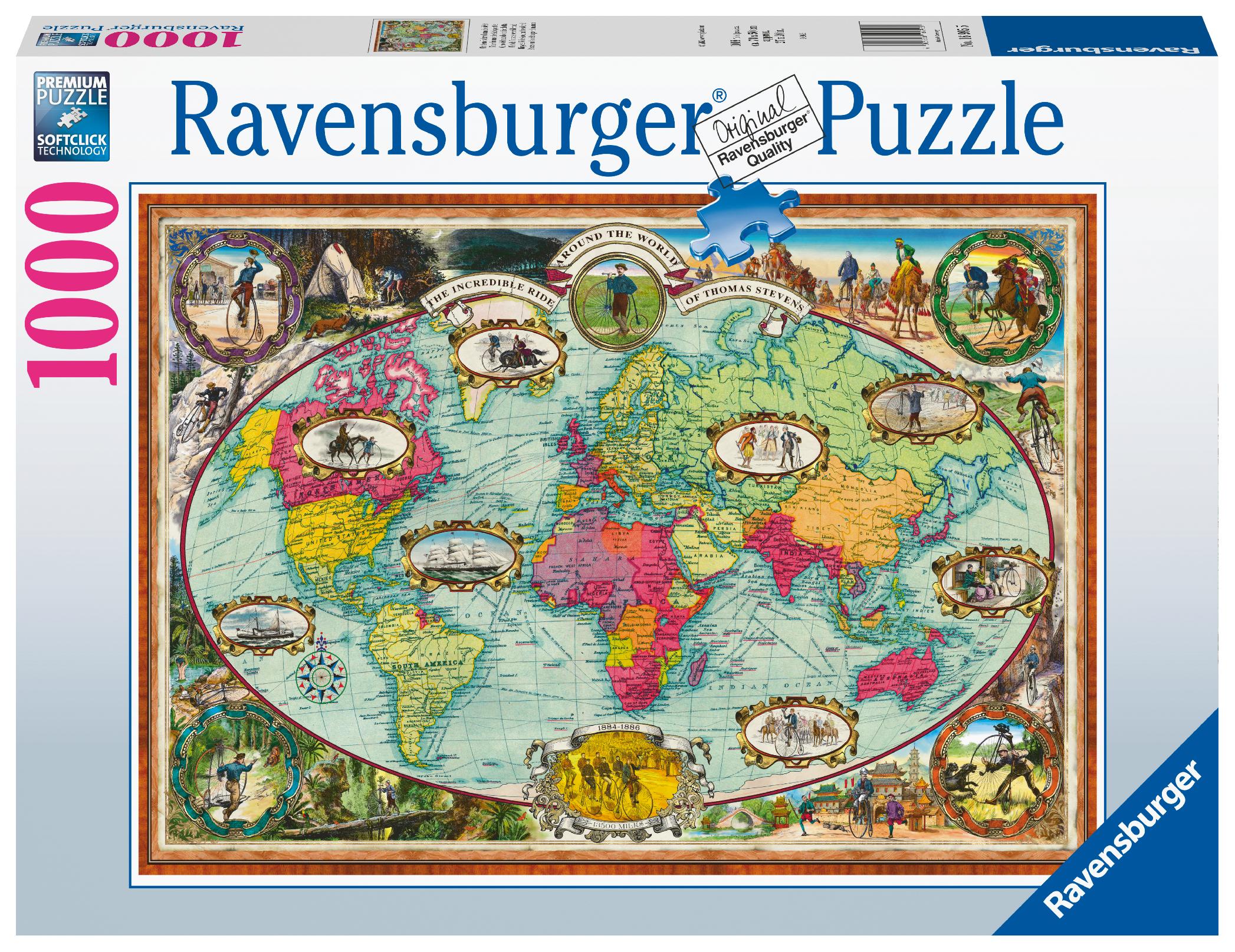 Ravensburger Dėlionė 1000 vnt. - Pasaulio žemėlapis aprašymas - Prekės nuotrauka