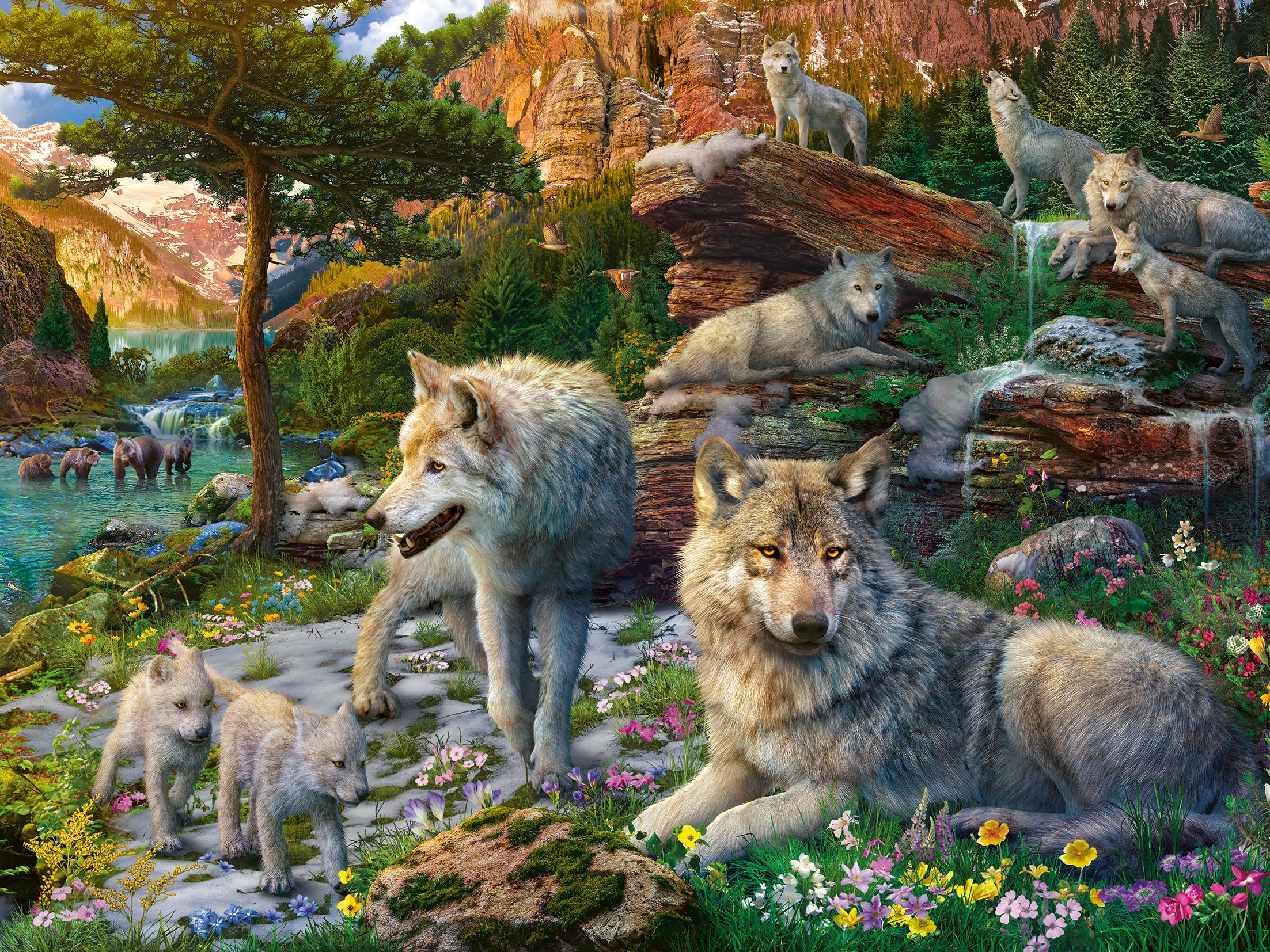 Ravensburger Dėlionė 1500 vnt. - Pavasario vilkai aprašymas - Prekės nuotrauka