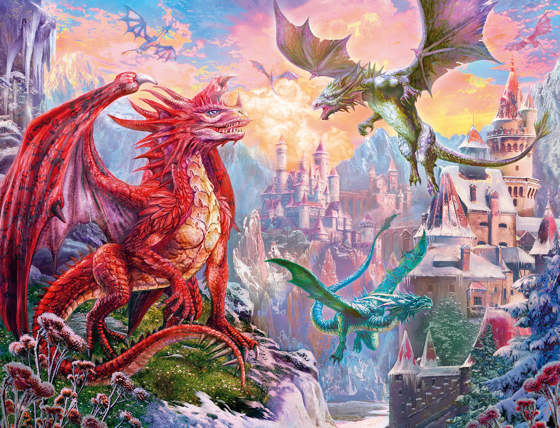 Ravensburger Dėlionė 2000 vnt. - Drakonai