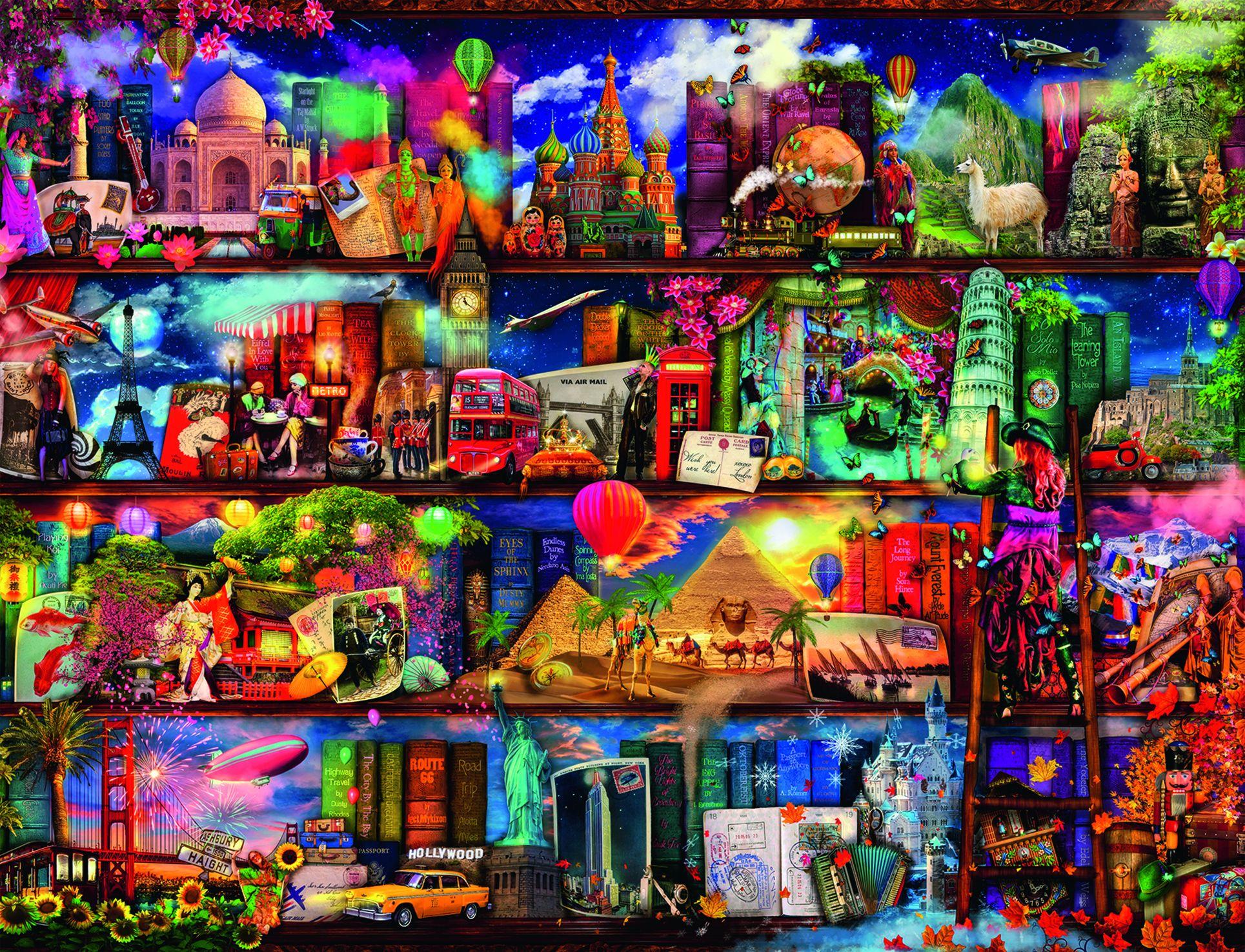 Ravensburger Dėlionė 2000 vnt. - Knygų pasaulis aprašymas - Prekės nuotrauka