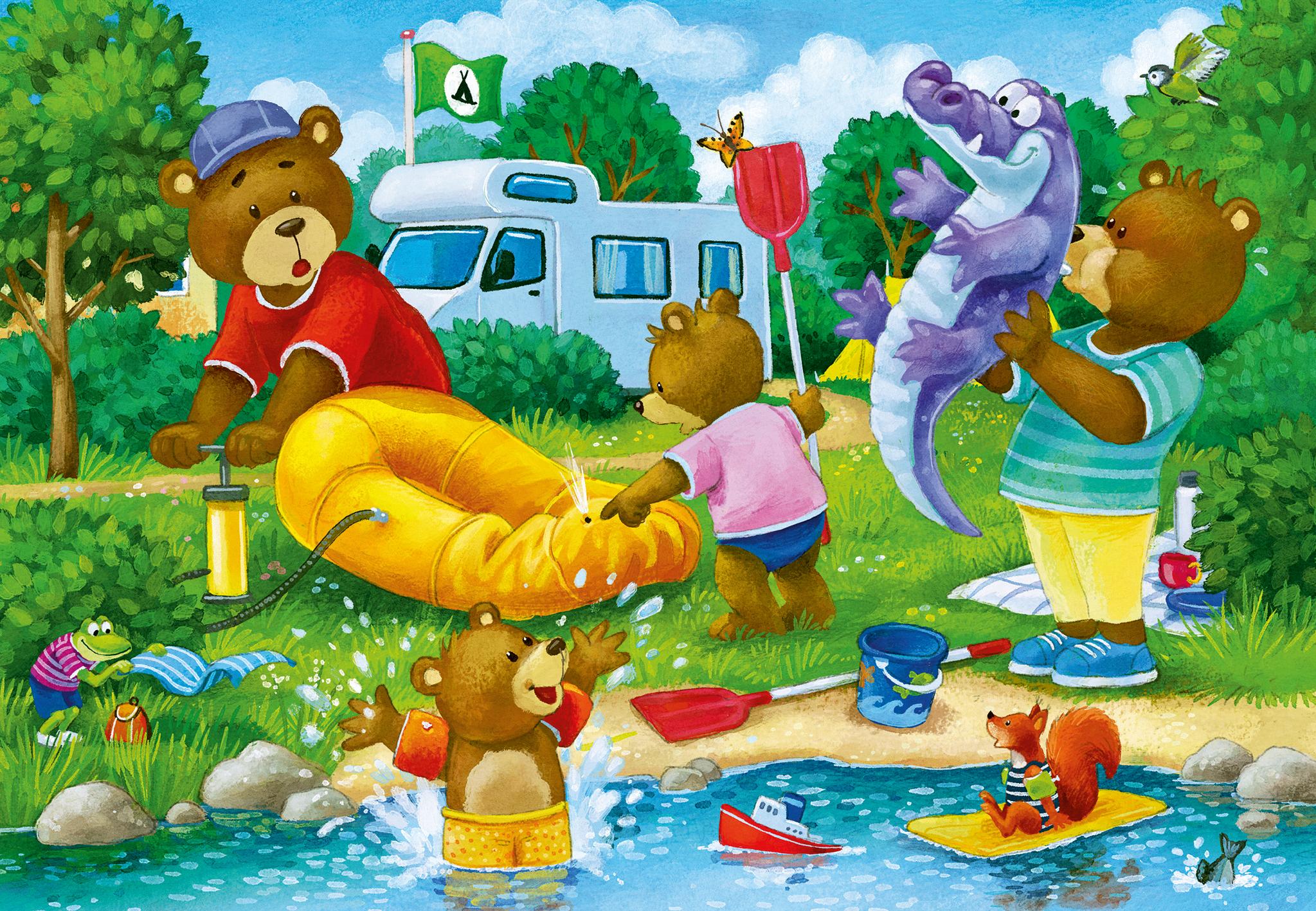 Ravensburger Dėlionė 2x24 vnt. - Meškiukų atostogos