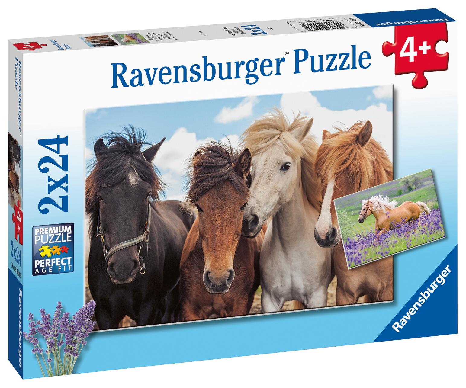 Ravensburger Dėlionė 2x24 vnt. - Arkliai aprašymas - Prekės nuotrauka