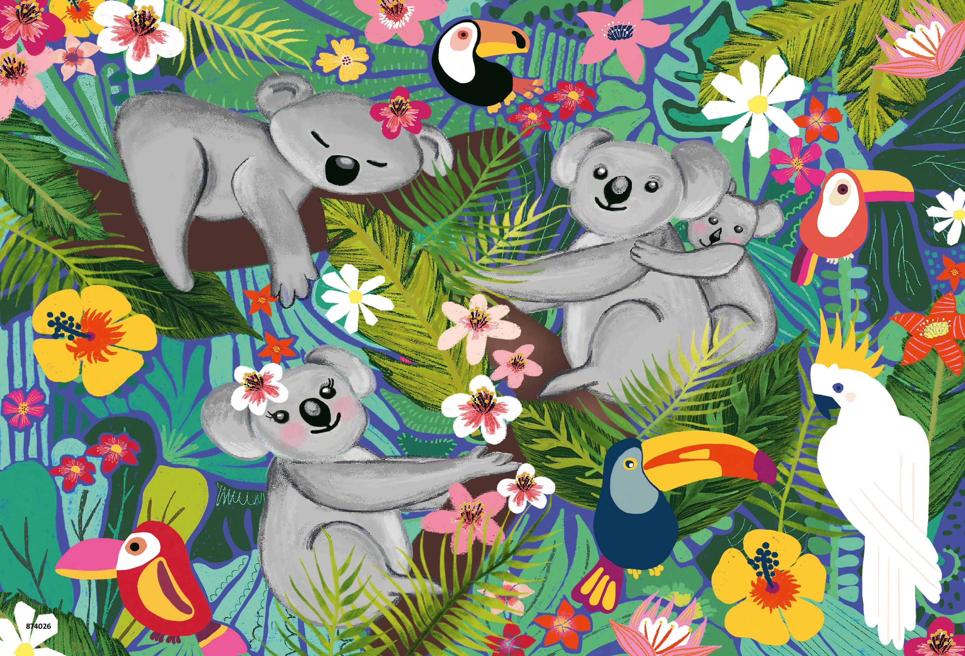 Ravensburger Dėlionė 2x24 vnt. - Koalos ir tinginiai