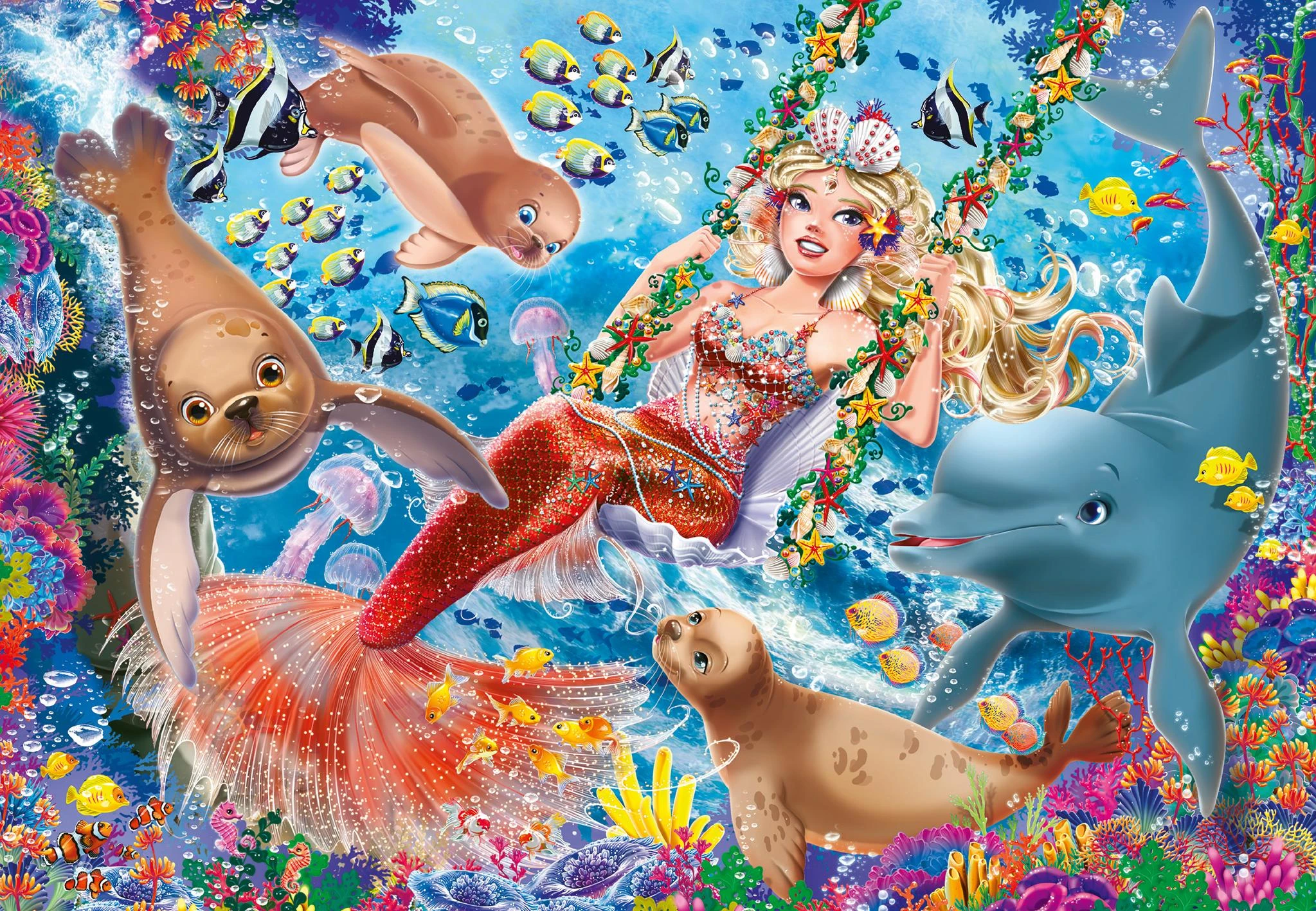 Ravensburger Dėlionė 2x24 vnt. - Undinės