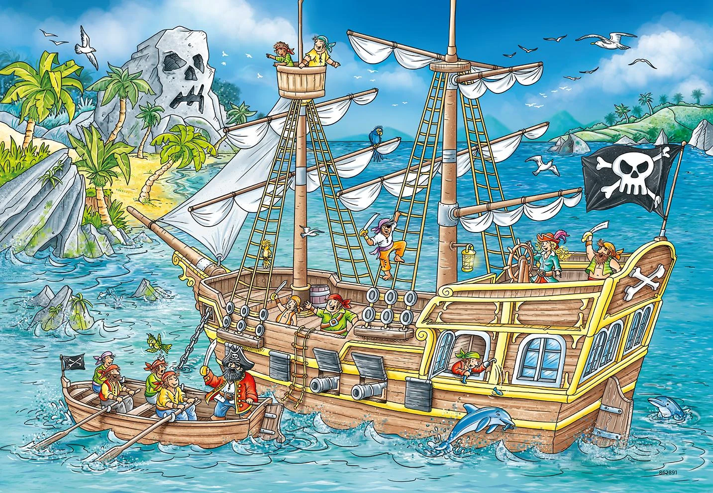 Ravensburger Dėlionė 2x24 vnt. - Piratai