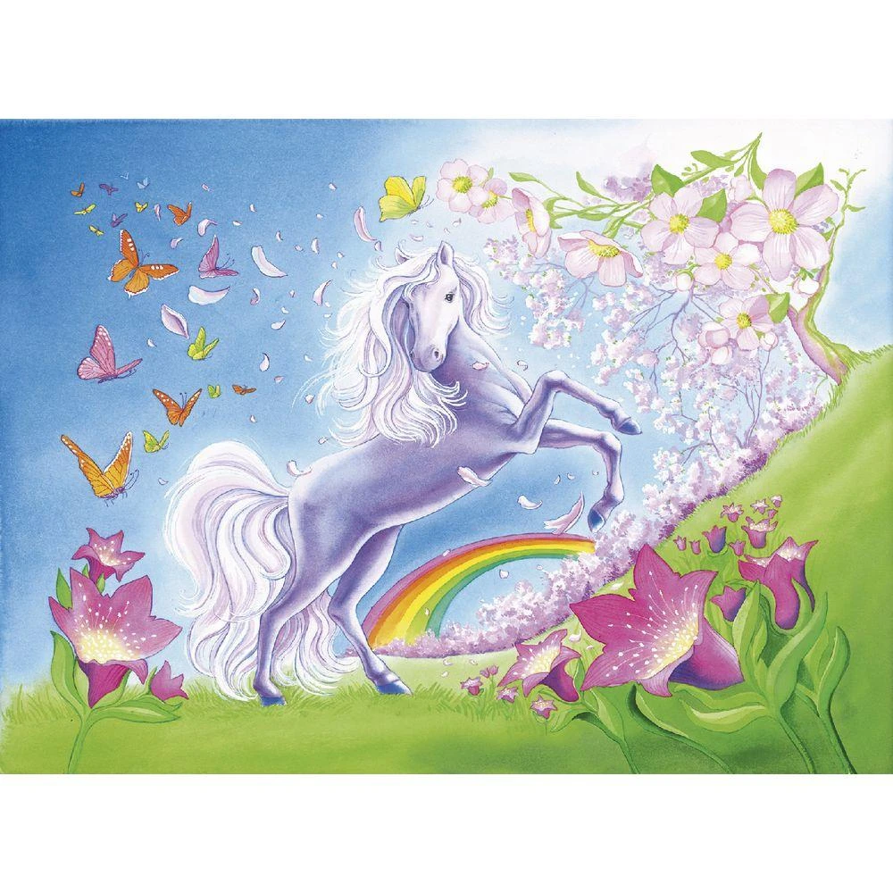 2X24 Puzzles: Rainbow Horses - RAVENSBURGER dėlionė