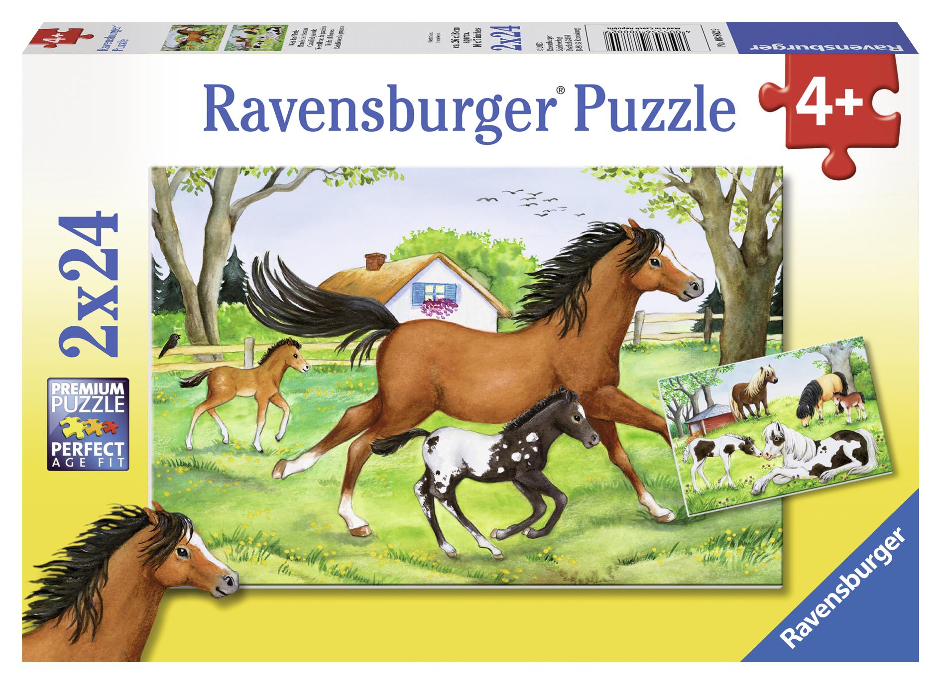 Ravensburger Dėlionė 2x24 vnt. - Arkliai aprašymas - Prekės nuotrauka