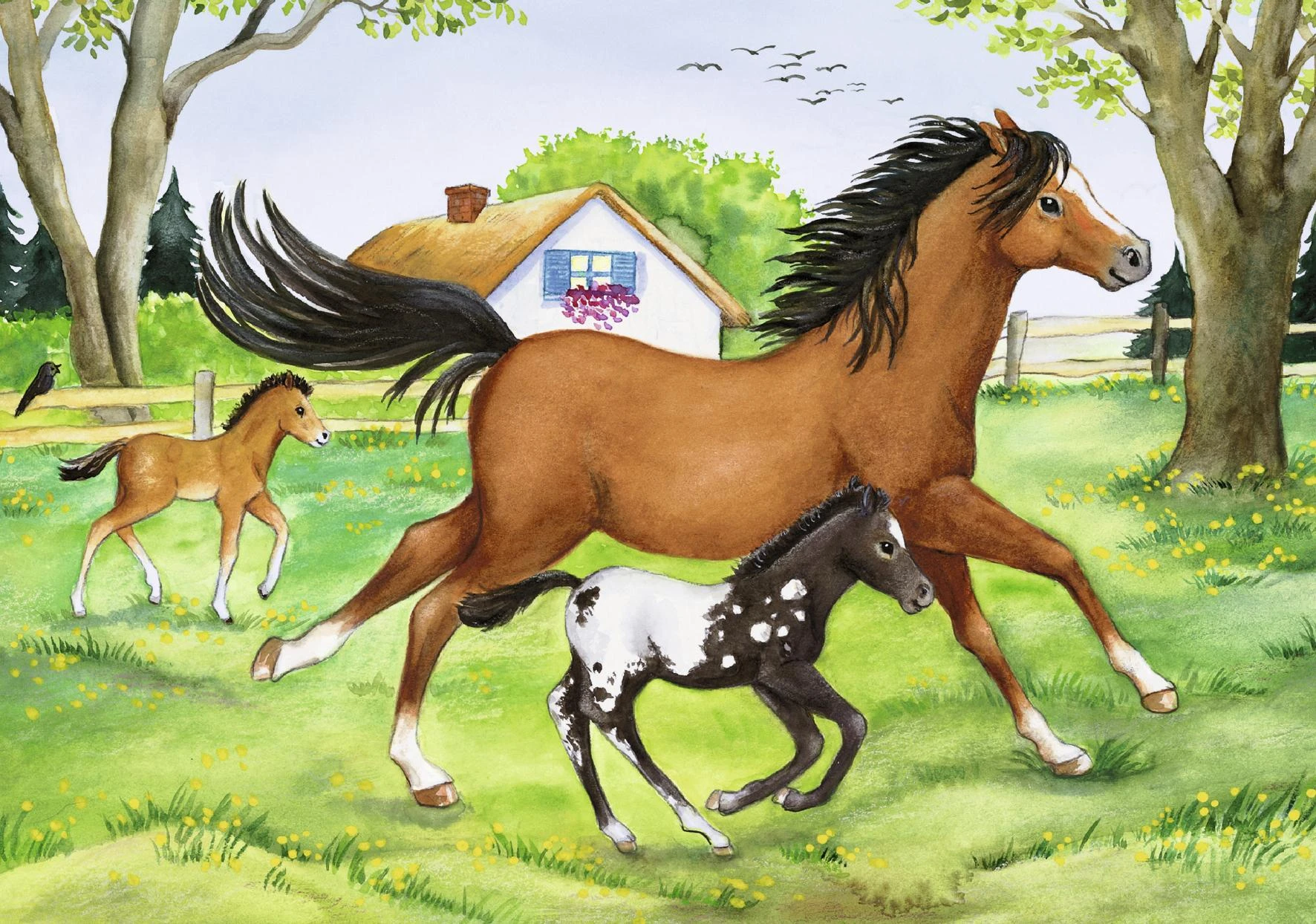 Ravensburger Dėlionė 2x24 vnt. - Arkliai