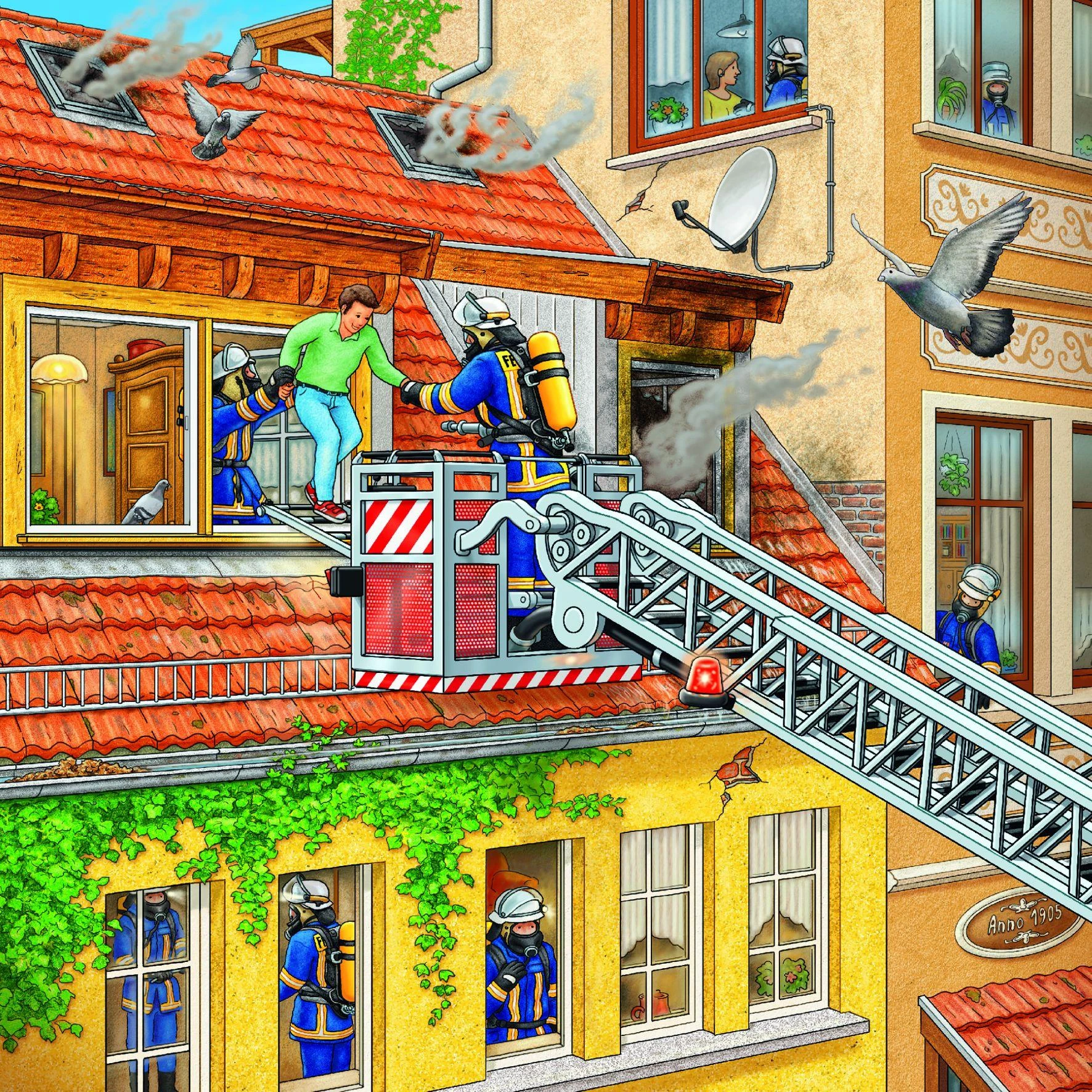 Ravensburger Dėlionė 3x49 vnt. - Ugniagesių brigada