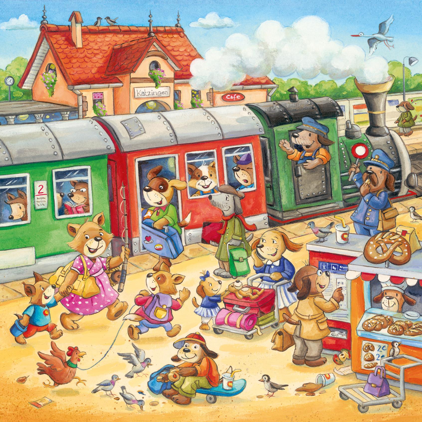 Ravensburger Dėlionė 3x49 vnt. - Atostogos kaime