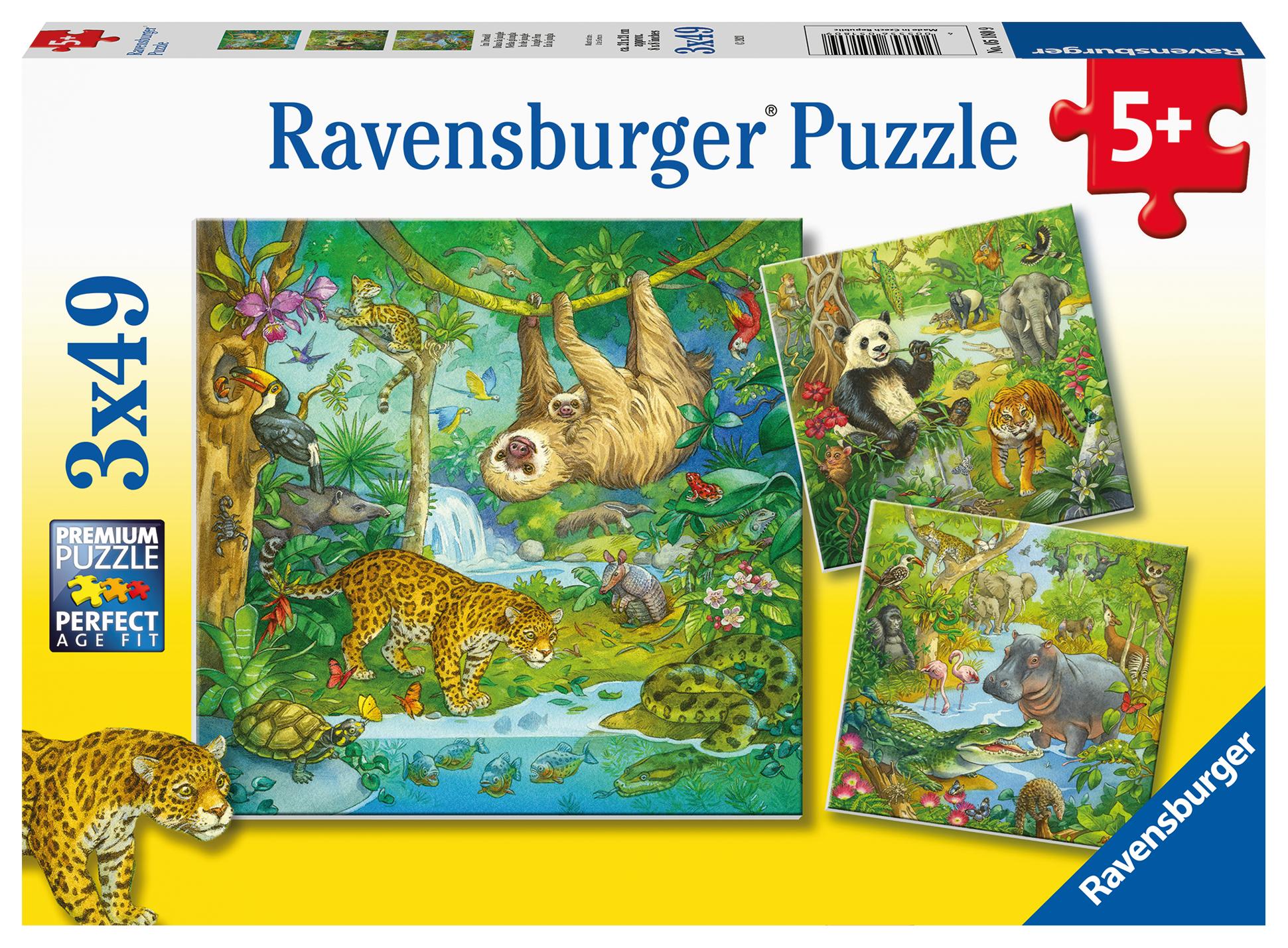 Ravensburger Dėlionė 3x49 vnt. - Džiunglių linksmybės aprašymas - Prekės nuotrauka