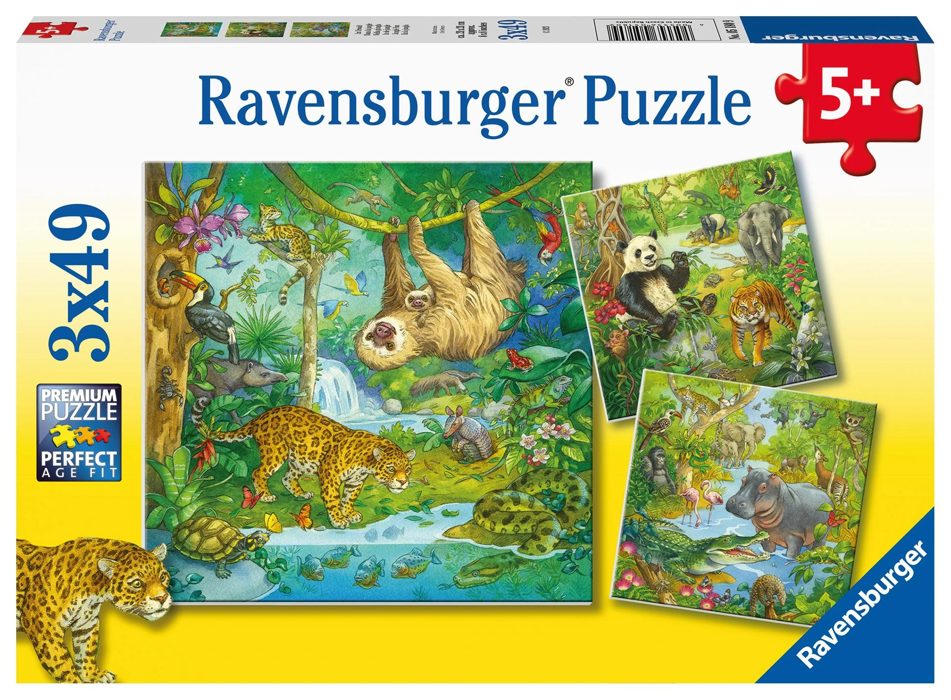 Ravensburger Dėlionė 3x49 vnt. - Džiunglių linksmybės aprašymas - Prekės nuotrauka