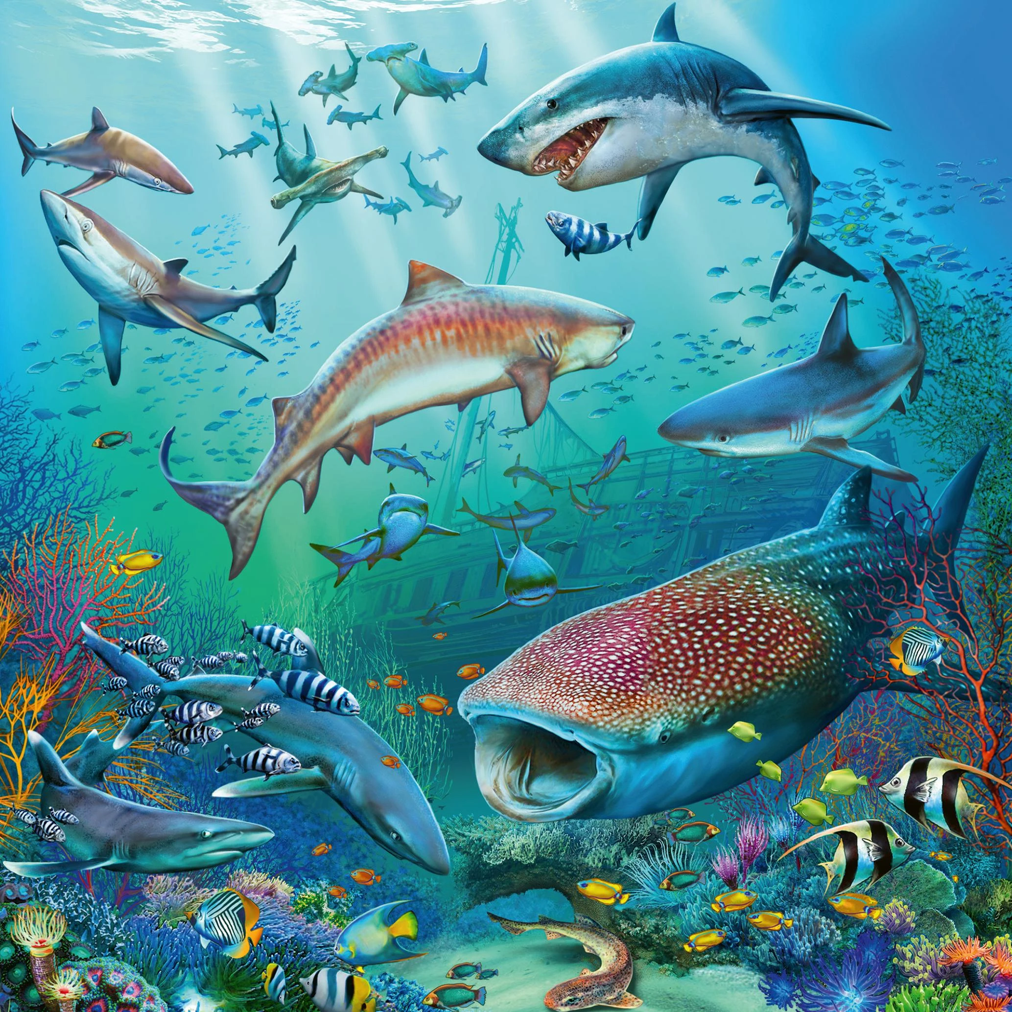 Ravensburger Dėlionė 3x49 vnt. - Povandeninis gyvenimas