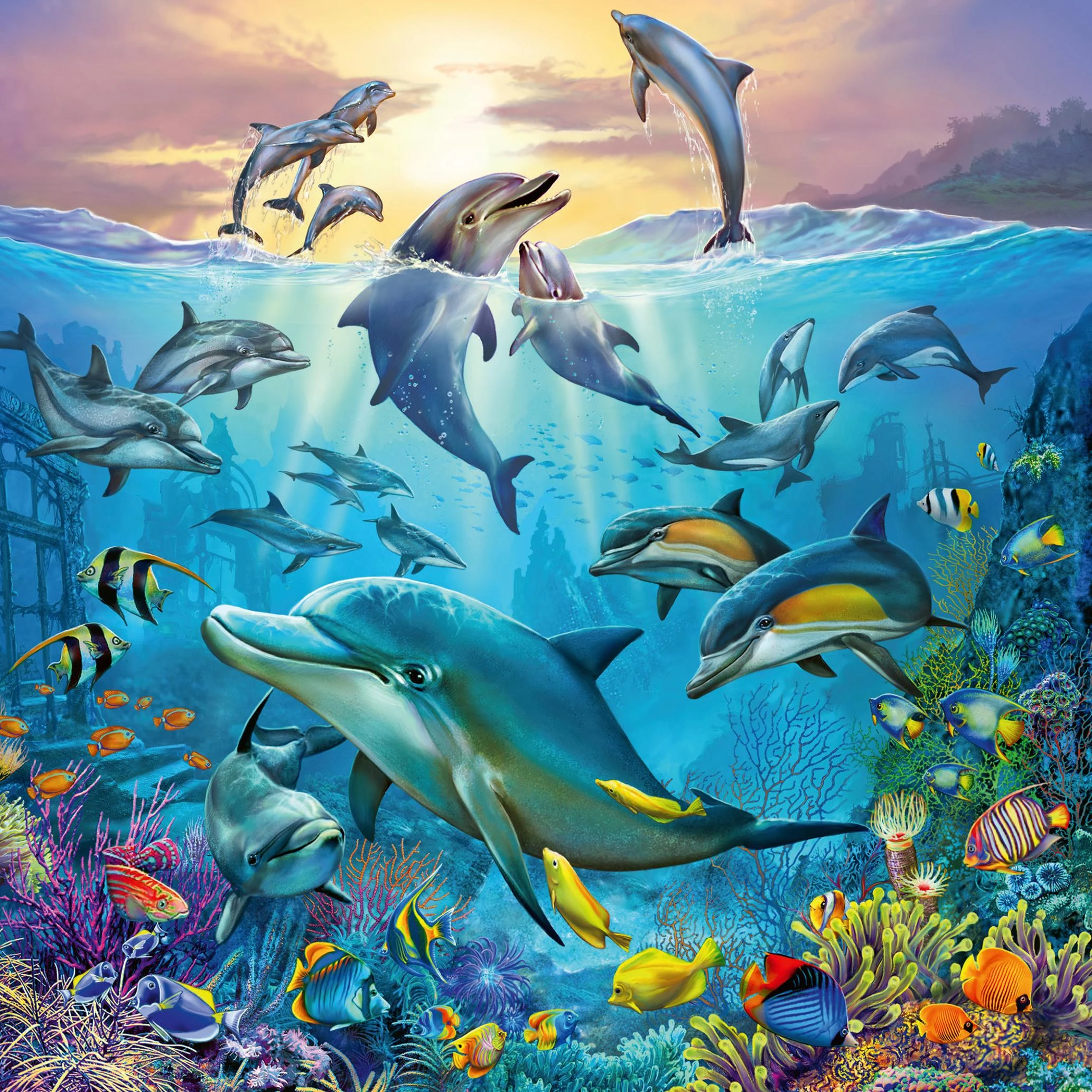 Ravensburger Dėlionė 3x49 vnt. - Povandeninis gyvenimas