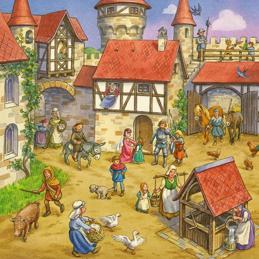 Ravensburger Dėlionė 3x49 vnt. - Riteriai