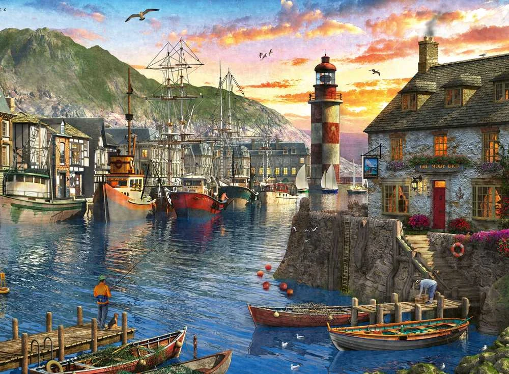 Ravensburger Dėlionė 500 vnt. - Saulėtekis uoste