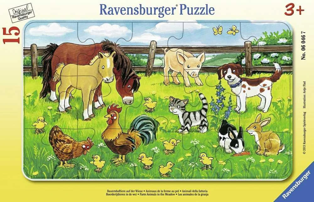 Ravensburger Dėlionė 15 vnt. - Fermos augintiniai