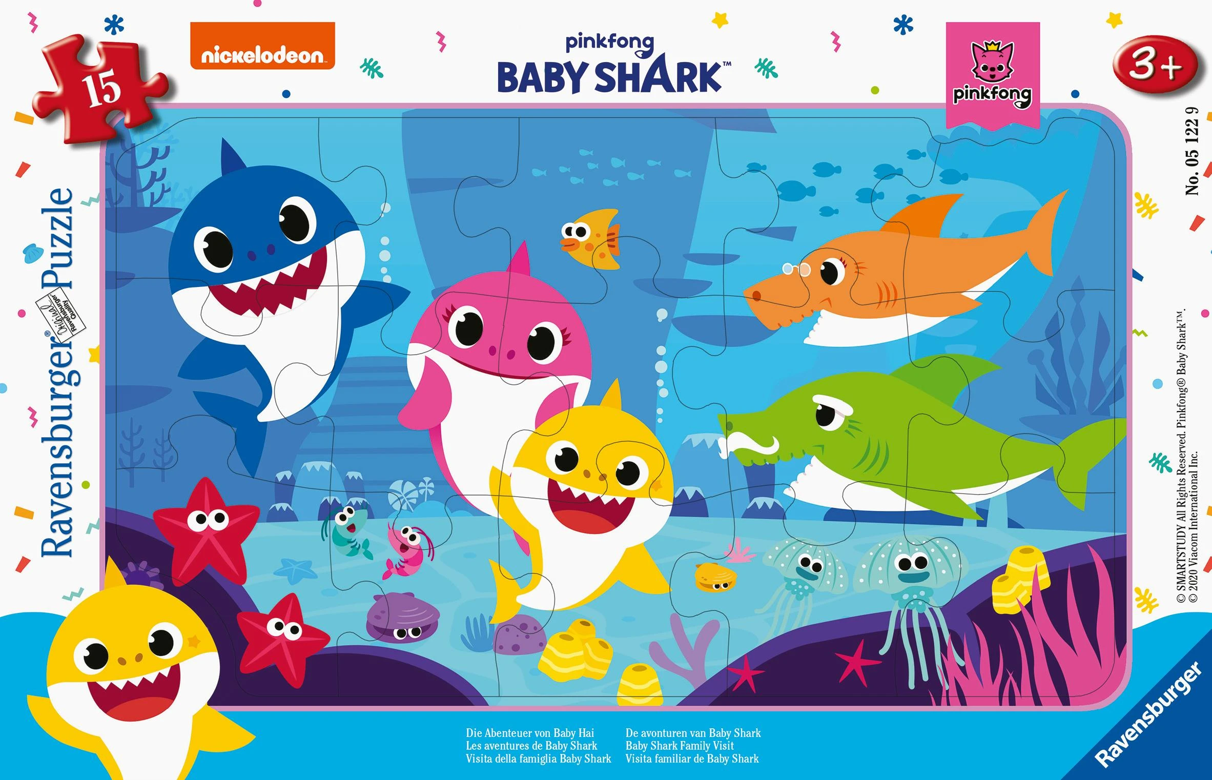 Baby Shark 15 Piece Puzzle - RAVENSBURGER dėlionė