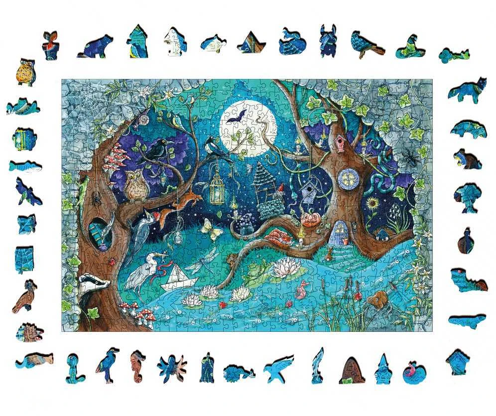 Ravensburger Medinė dėlionė 500 vnt. - Magiškas miškas