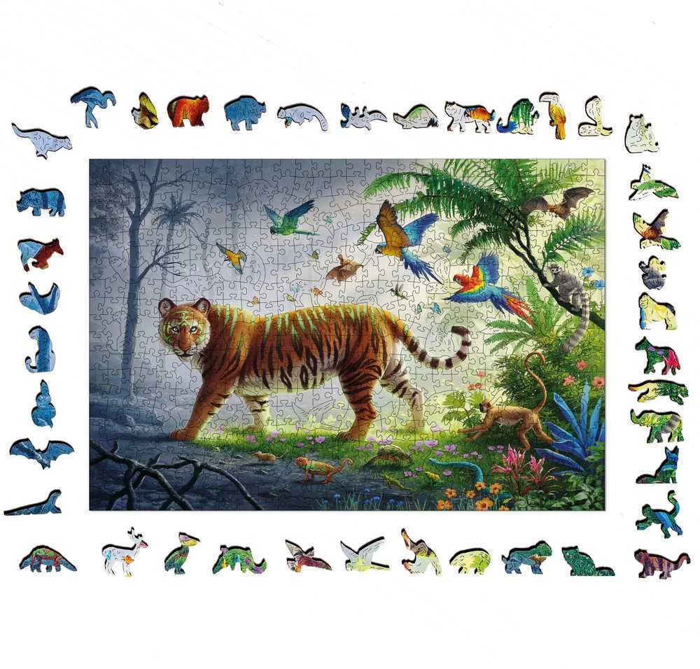 Ravensburger Medinė dėlionė 500 vnt. - Tigras