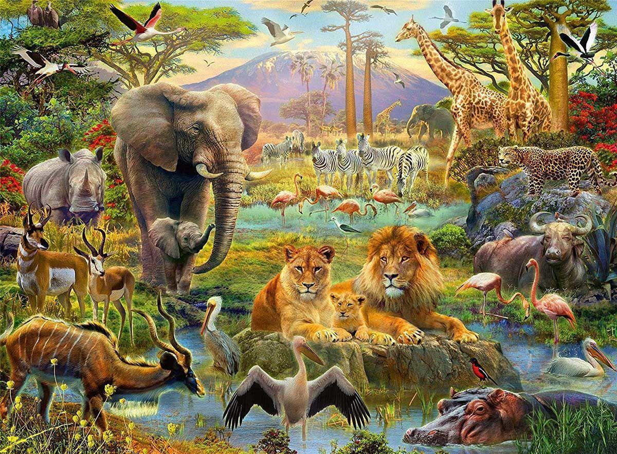 Ravensburger Dėlionė 200 vnt. - Savanos gyvūnai aprašymas - Prekės nuotrauka