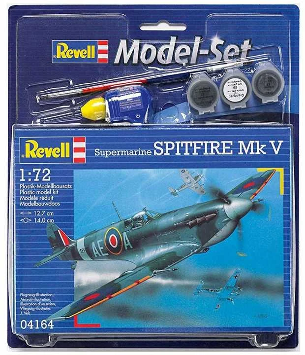 Revell - Spitfire Mk V dovanų komplektas, 1/72, 64164