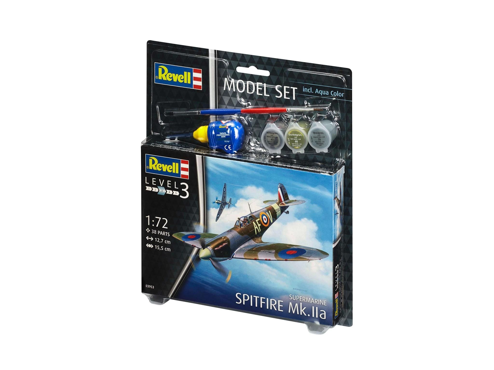 Revell - Spitfire Mk.IIa dovanų komplektas, 1/72, 63953