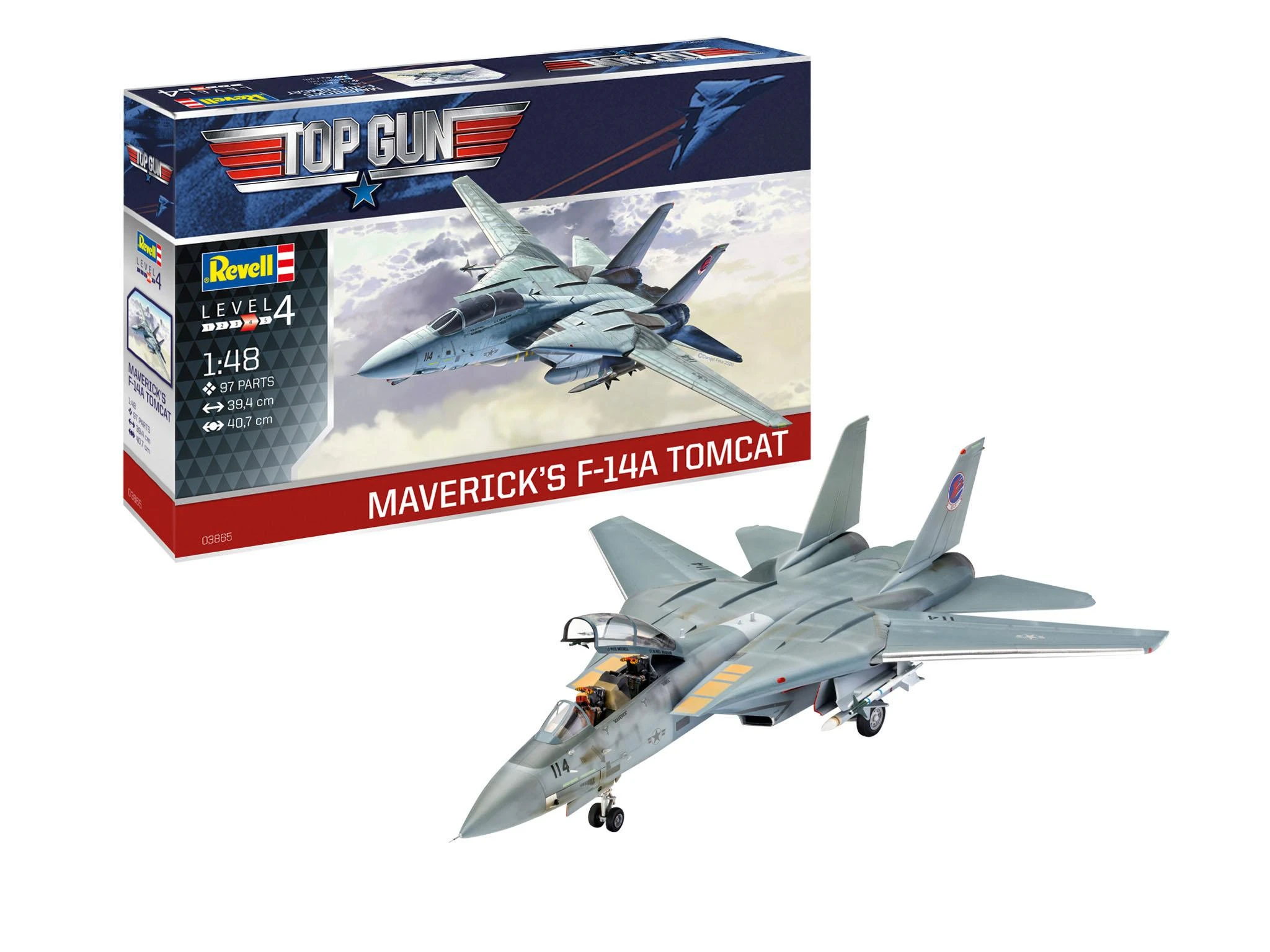 Revell Top Gun F-14A Tomcat lėktuvo modelis 1/48