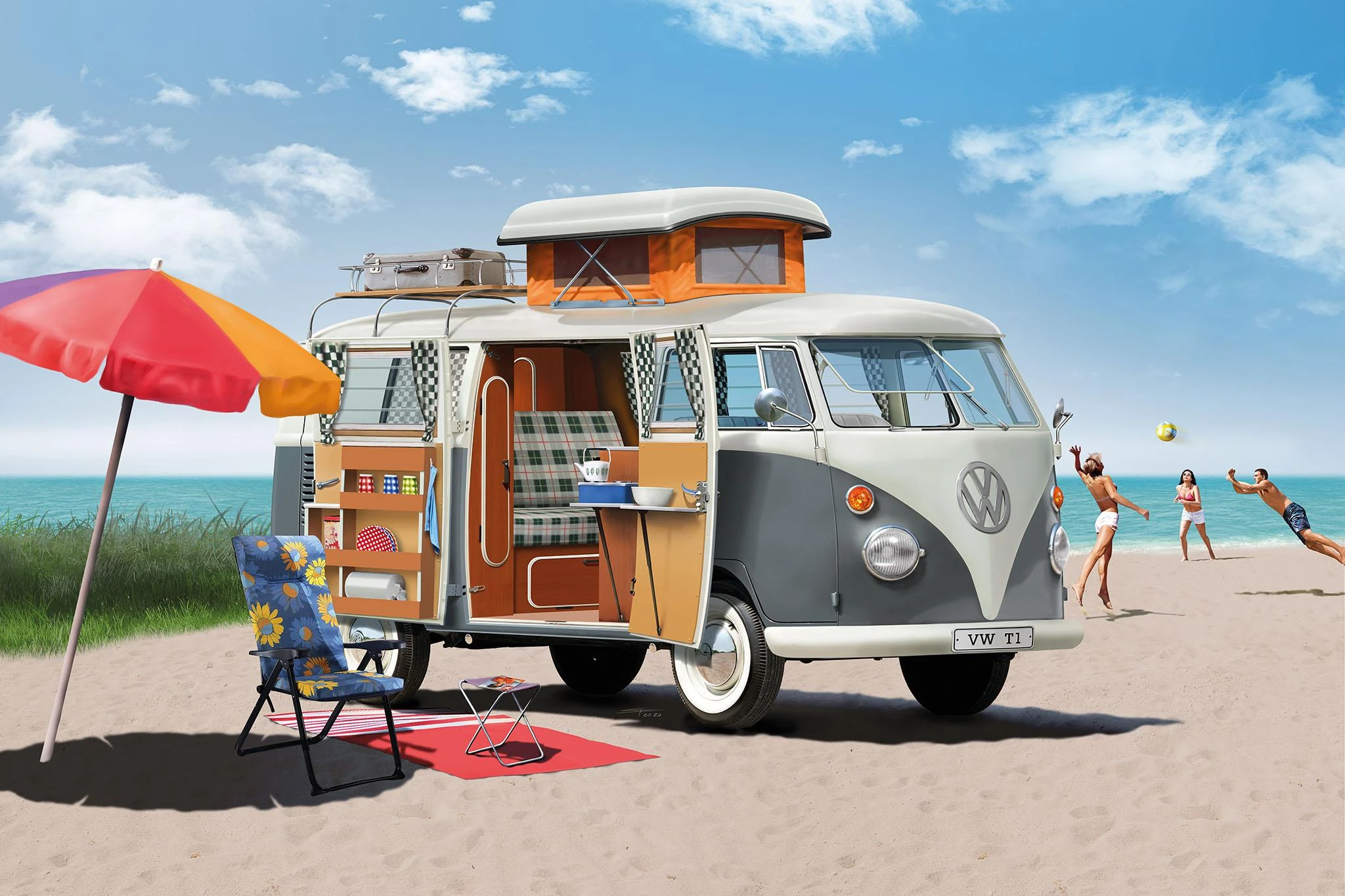 Revell VW T1 Camper 1/24 plastikinis surinkimo rinkinys (07674)