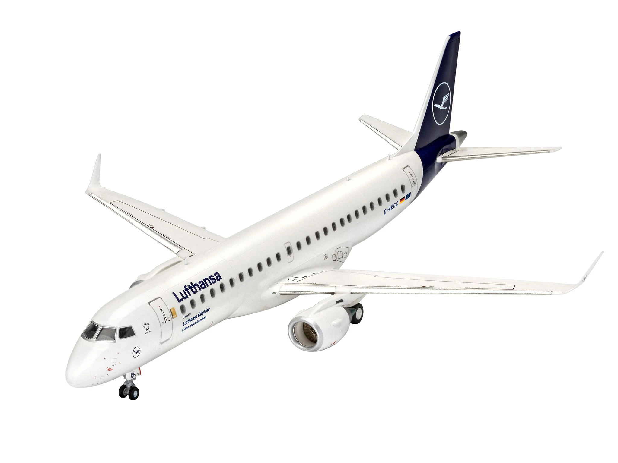 Revell Embraer 190 Lufthansa nauja livrea 1:144 plastikinis lėktuvo modelis