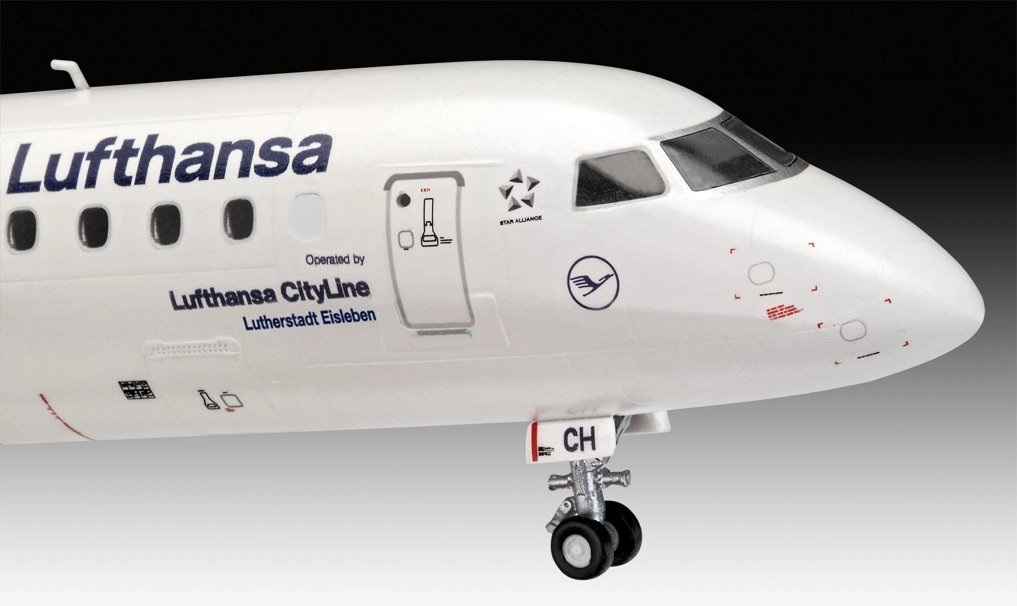 Revell Embraer 190 Lufthansa nauja livrea 1:144 plastikinis lėktuvo modelis