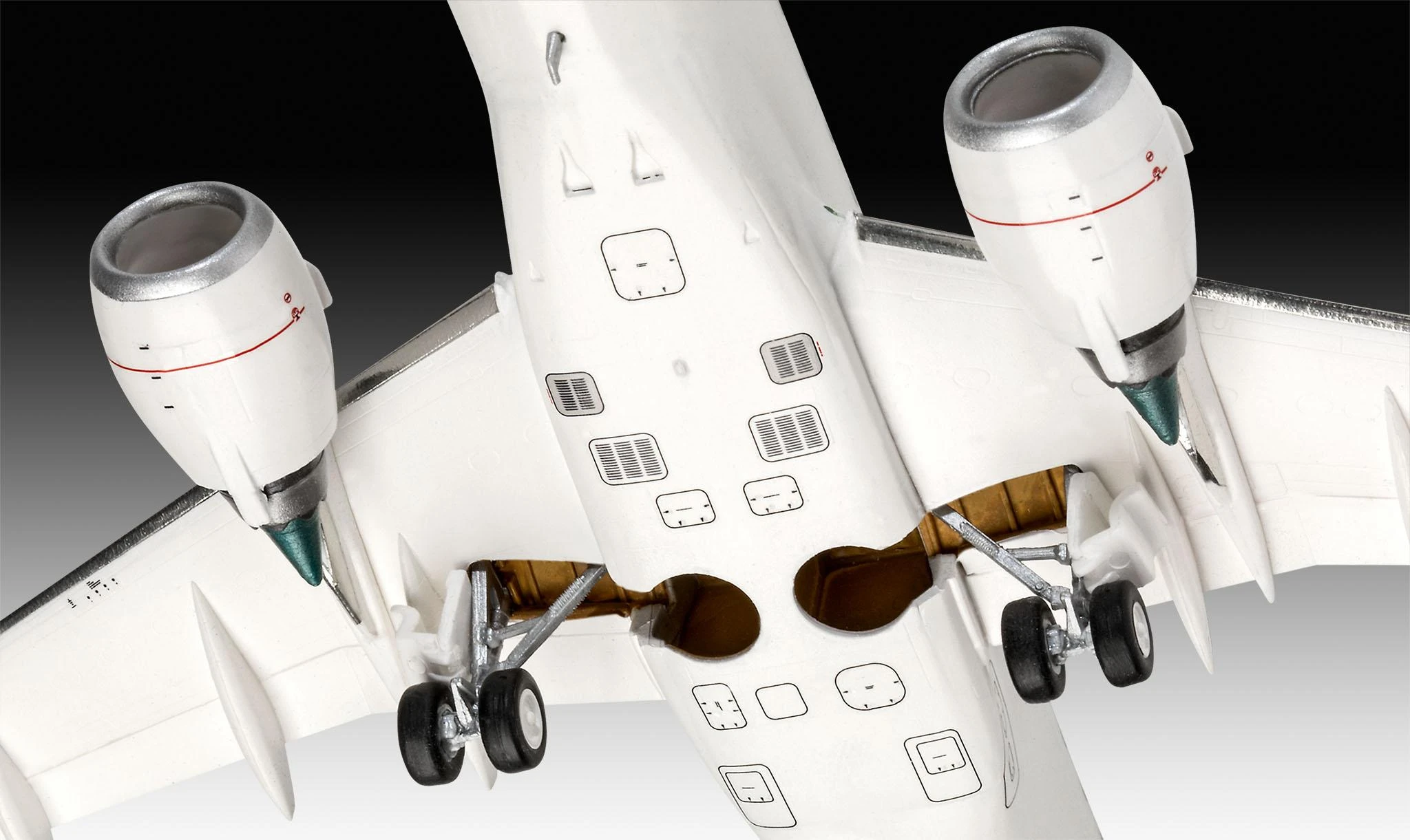 Revell Embraer 190 Lufthansa nauja livrea 1:144 plastikinis lėktuvo modelis