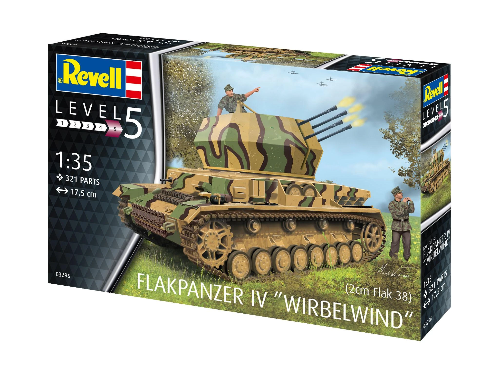 Revell Flakpanzer IV Wirbelwind - PLASTIKINIS modeliavimo rinkinys