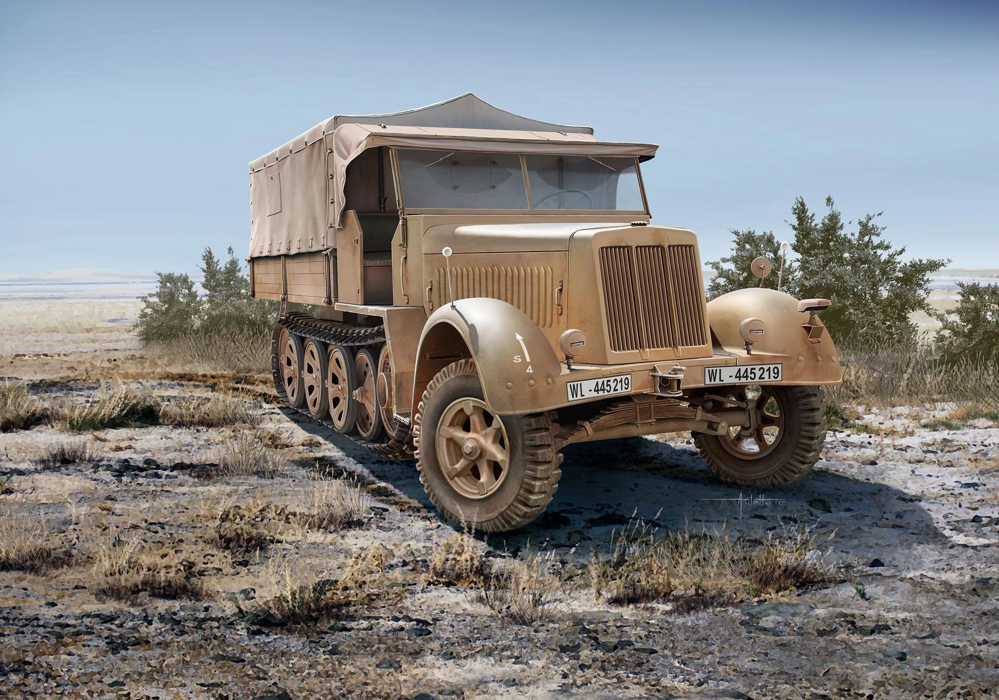 Revell Sd.Kfz. 7 (vėlyva gamyba) Mastelis: 1:72
