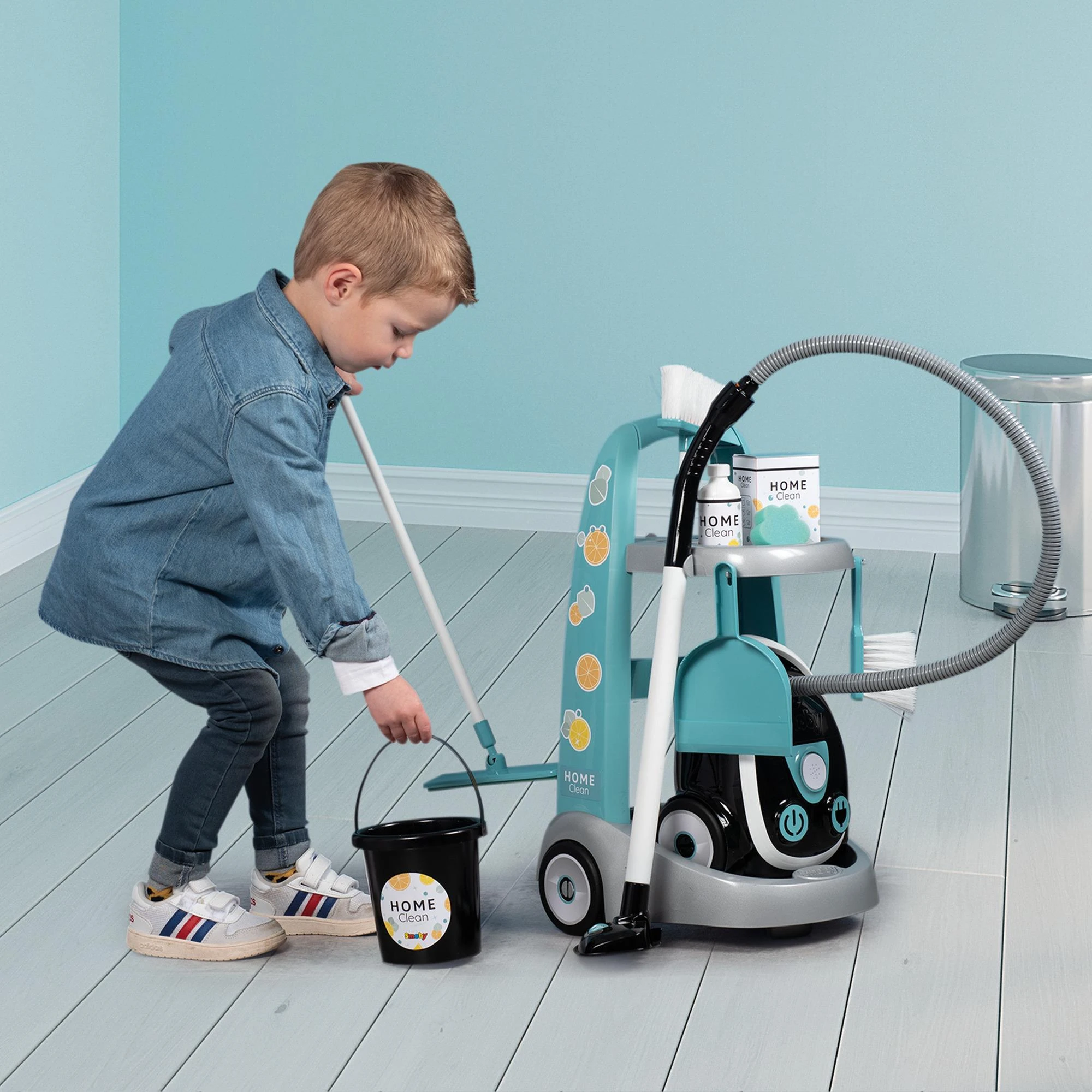 Smoby valymo vežimėlis su dulkių siurbliu
