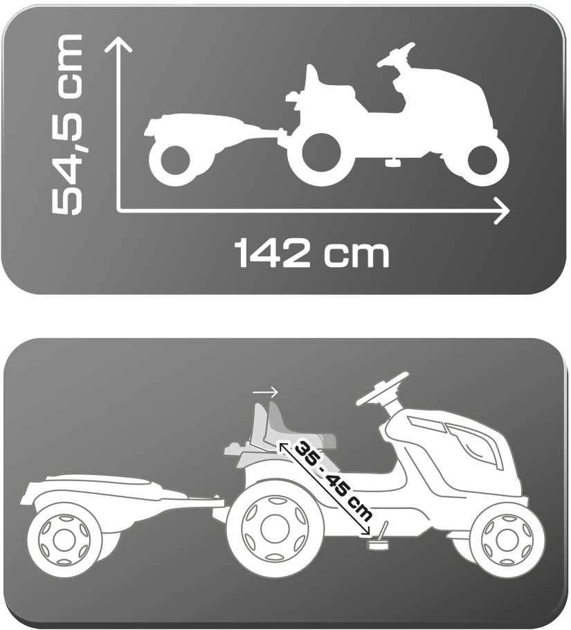 SMOBY Traktorius su priekaba XL, žalias