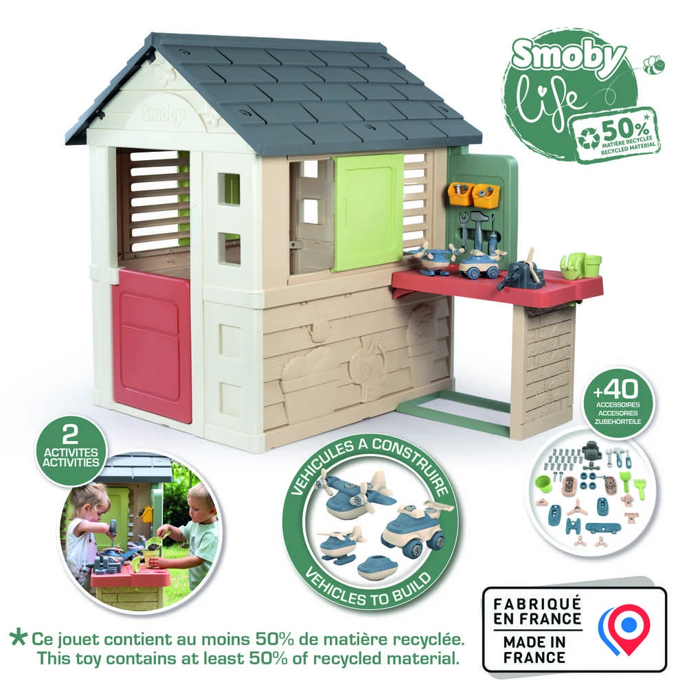 SMOBY namelis su dirbtuvėmis 39 priedai