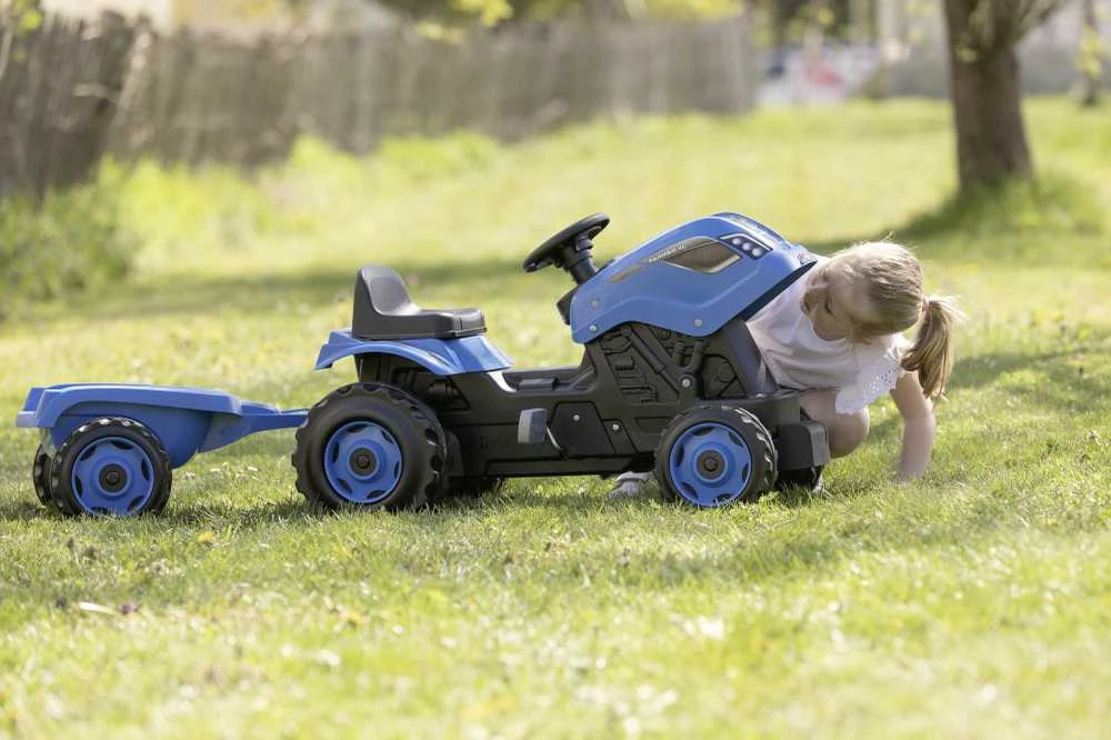 „Smoby XL Mėlyna Traktor for Pedal“ su priekaba