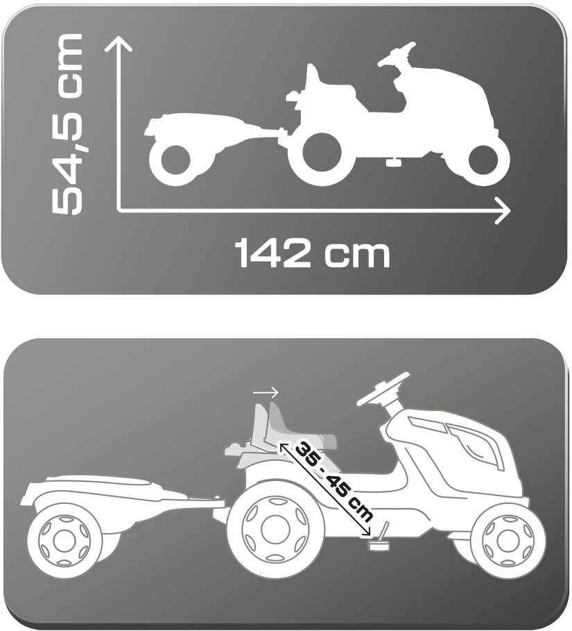 „Smoby XL Mėlyna Traktor for Pedal“ su priekaba