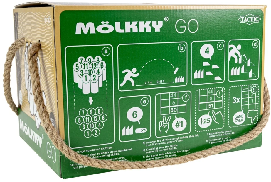 TACTIC Mölkky GO kartoninėje dėžutėje