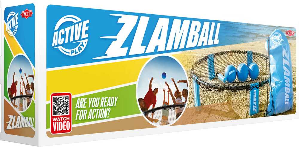 Tactic Stalo žaidimas Zlamball su tinklu ir kamuoliais