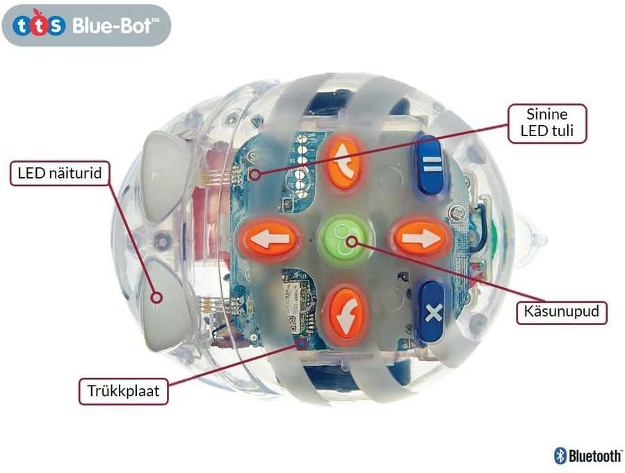 TTS Mėlyna-Bot programuojamas grindų robotas 6pk