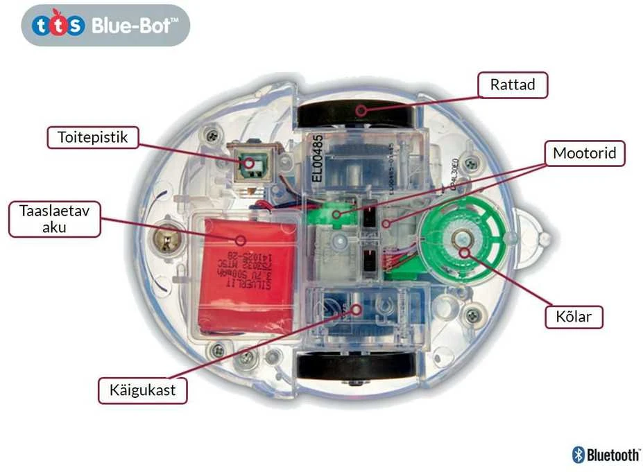 TTS Mėlyna-Bot programuojamas grindų robotas 6pk