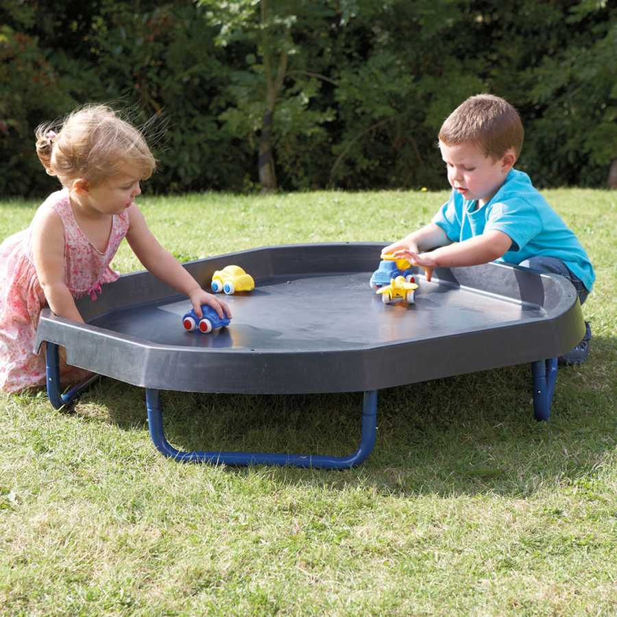 Lauko žaidimų padėklas TTS Plastic Active World Discovery Tuff Tray, Juodas