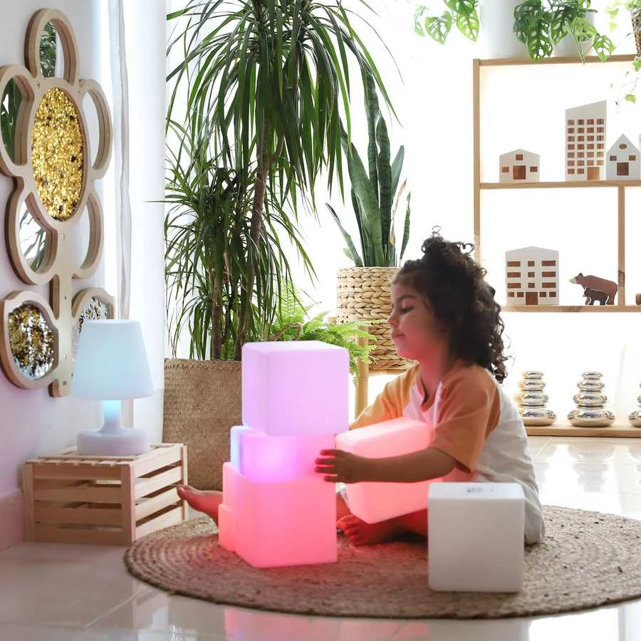 TTS Sensory ICT Glow konstruktoriaus kaladėlės, 12 vnt.