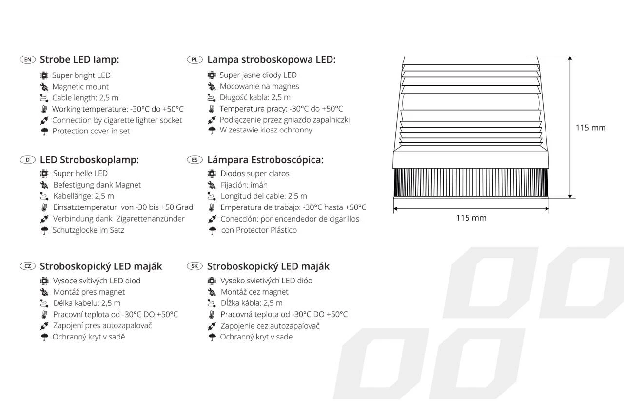 LED žibintas Amio, 24 V