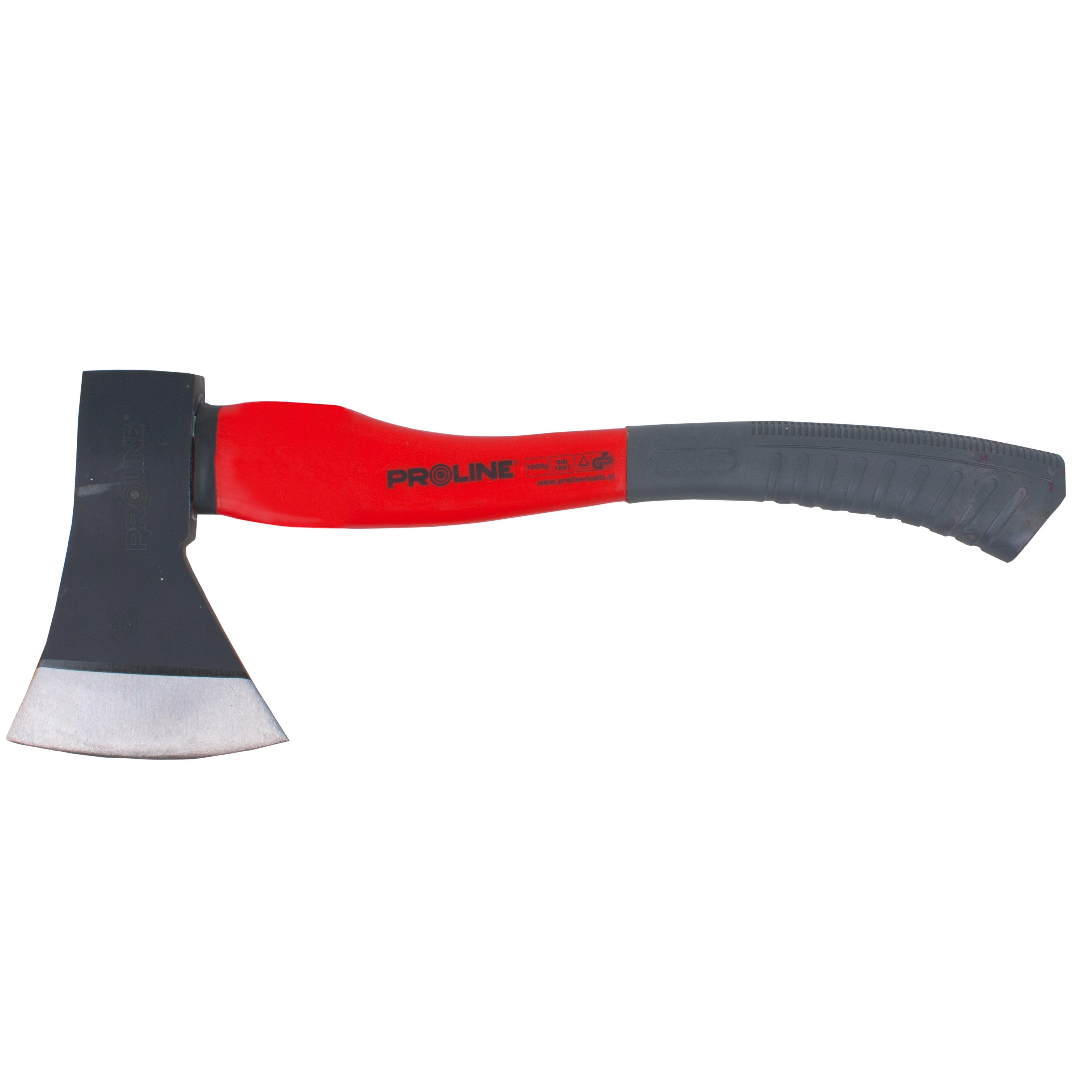 Siekiera. Kirvis. 600 g, stiklo pluošto rankena, dengta plastiku, 360 mm proline