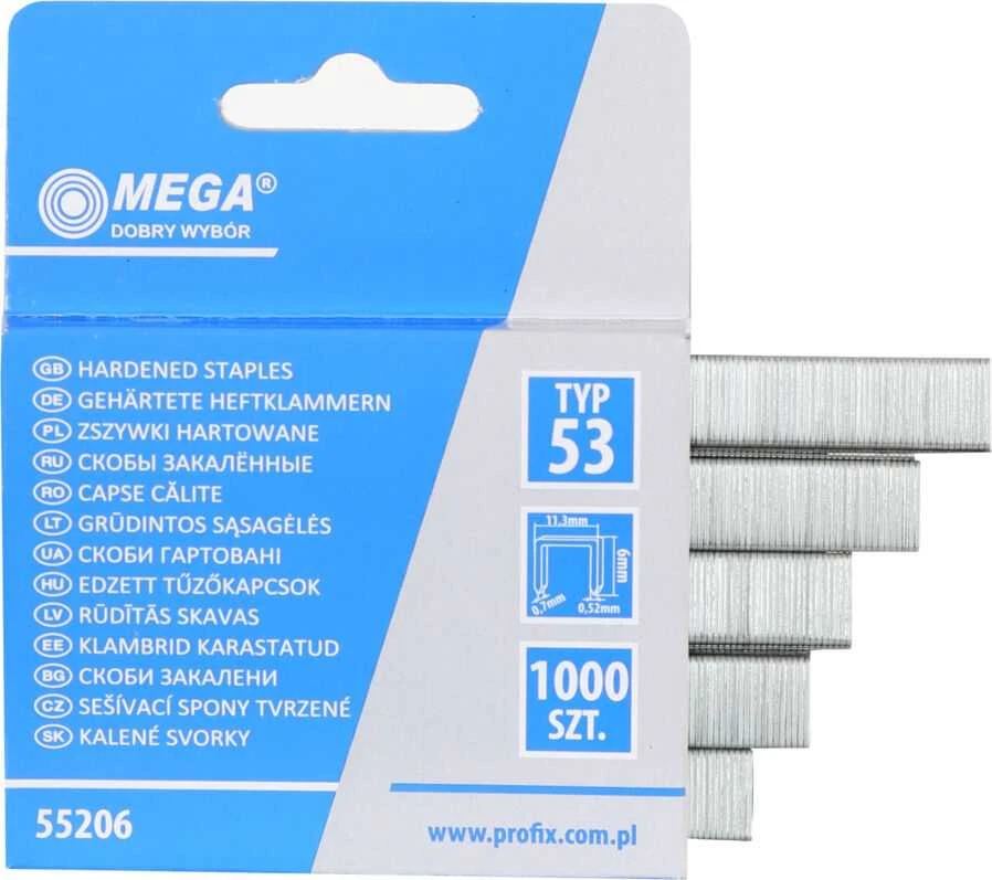 Sukietinti apmušalų segikliai „Mega“ 53, 8 mm